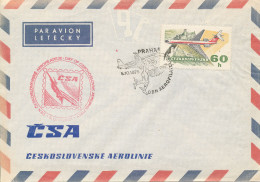 Czechoslovakia Air Mail Cover CSA Praha 5-10-1975 Aerophilateli - Airmail