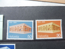 Europa  832/833 Mnh Neuf ** Année 1969 Suisse Sweiss Helvetia Switzerland - 1969