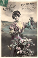 FÊTES - VOEUX - 1er Avril -(6)  -Poisson- Femme - 1 April (aprilvis)