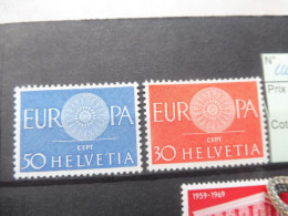 Europa  666/667 Mnh Neuf ** Année 1960 Suisse Sweiss Helvetia Switzerland - 1960