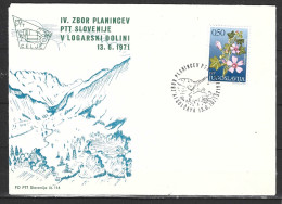 YOUGOSLAVIE. Enveloppe Commémorative De 1971. Assemblée Des Alpinistes De La Vallée Du Logar. - Bergsteigen