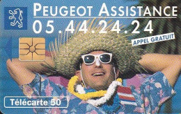 F387A - 07/1993 - PEUGEOT ASSISTANCE - 50 GEM (verso : Double Logo Moreno) - 1993