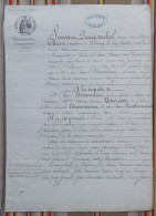 1860 Vente 55 ORNES (Village Detruit) Verdun Charny Nirvomont, De Villeneuve, LEBRUN  Tampons Imperial - Manuscrits