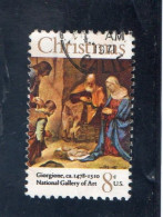 1971 Stati Uniti - Natale - Dipinto Del Giorgione - Gebraucht