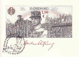 Slovakia 2019, The Czechoslovak Legions And M. R. Štefánik, Timbre Occasionnel 100ème Anniversaire De La Mort - Unused Stamps