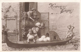 FÊTES - VŒUX - Heureuses Pâques - Enfants Et Des œufs - Carte Postale Ancienne - Pasen