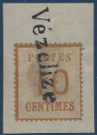 Fragment Alsace Lorraine N°5 10c Brun Oblitéré Griffe De Fortune De VEZELIZE TTB & RRR - Gebruikt