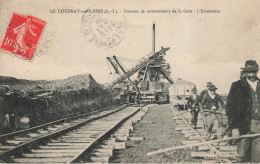 Le Coudray En Plessé * Travaux De Terrassement De La Gare , L'excavateur * Ligne Chemin De Fer Ouvriers - Otros & Sin Clasificación