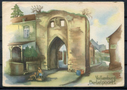 1951 Valkenburg Kleurenkaart Berkelpoort Naar Belgie  Gefr. 2ct  - TAX Zegel 70c   Gest. Antwerpen - Valkenburg