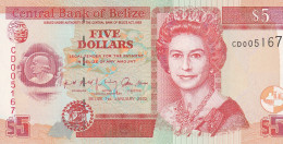 BELIZE, P 61b , 5 Dollars , 2002 , UNC - Belize