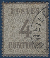 Alsace Lorraine N°3 4c Gris Obliteration Allemande De NEUWEILER TTB & R - Used Stamps