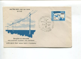 TELECOM - INDE -  FDC 1967 - Centenaire De La Ligne Télégraphique Indo Européenne - Telecom