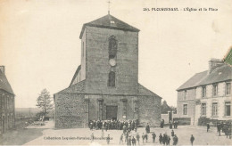 Plouguenast * La Place Et L'église Du Village * Enfants Villageois - Other & Unclassified