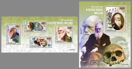 CENTRAL AFRICAN 2023 MNH Alfred Russel Wallace Naturalist M/S+S/S - OFFICIAL ISSUE – DHQ2344 - Natur