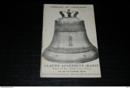 A8860      ARRAS, CLOCHE, PAROISSE DE LIBERCOURT - CLAUDE-JOSEPHINE-MARIE - LE 22 OCTOBRE 1922 - Arras