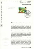 Europa CEPT 2007 France - Frankreich Y&T N°DP4049 - Michel N°PD4257 (o) - 0,60€ EUROPA - Format 145*210 - Notice - 2007