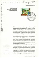 Europa CEPT 2007 France - Frankreich Y&T N°DP4043 - Michel N°PD4257 (o) - 0,60€ EUROPA - Format 145*210 - Notice - 2007