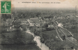 Domfront * Vue Panoramique , Côté De La Gare * Ligne Chemin De Fer - Domfront