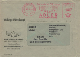 EMA Berlin Charlottenburg 1959 Adler Feuerversicherung - Franking Machines (EMA)