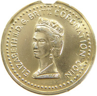 GREAT BRITAIN JETON ELIZABETH II. 1953 GOLD PLATED ALUMINIUM 22MM #a074 0291 - Altri & Non Classificati