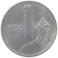 ITALY 1 LIRA 1955 #a070 0753 - 1 Lire