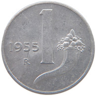 ITALY 1 LIRA 1955 #c006 0725 - 1 Lire