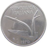 ITALY 10 LIRE 1970 TOP #s042 0621 - 10 Lire