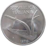 ITALY 10 LIRE 1970 TOP #c030 0165 - 10 Lire