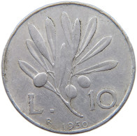 ITALY 10 LIRE 1950 #a068 0561 - 10 Liras