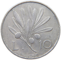ITALY 10 LIRE 1949 #s042 0519 - 10 Liras