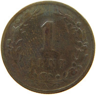 NETHERLANDS 1 CENT 1884 #a085 0765 - 1849-1890 : Willem III