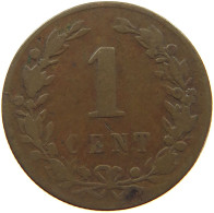 NETHERLANDS 1 CENT 1877 #a085 0771 - 1849-1890 : Willem III