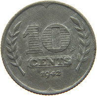 NETHERLANDS 10 CENTS 1942 #s042 0331 - 10 Cent