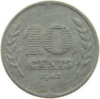 NETHERLANDS 10 CENTS 1942 #c067 0119 - 10 Centavos