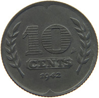 NETHERLANDS 10 CENTS 1942 TOP #c029 0259 - 10 Cent