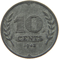 NETHERLANDS 10 CENTS 1942 #a005 0917 - 10 Centavos