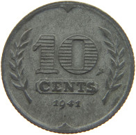 NETHERLANDS 10 CENTS 1941 #a005 0915 - 10 Cent