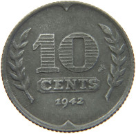 NETHERLANDS 10 CENTS 1942 #a006 0303 - 10 Centavos