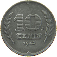 NETHERLANDS 10 CENTS 1942 #a006 0303 - 10 Cent