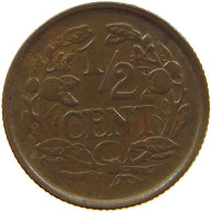 NETHERLANDS 1/2 CENT 1938 #s008 0195 - 0.5 Centavos