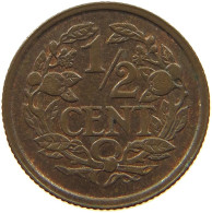 NETHERLANDS 1/2 CENT 1938 #a032 0597 - 0.5 Centavos