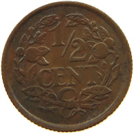 NETHERLANDS 1/2 CENT 1937 #a015 0291 - 0.5 Centavos