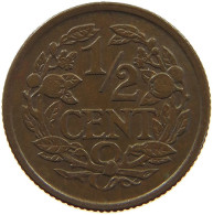 NETHERLANDS 1/2 CENT 1936 #c019 0435 - 0.5 Centavos