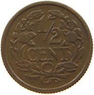 NETHERLANDS 1/2 CENT 1936 #a015 0299 - 0.5 Centavos