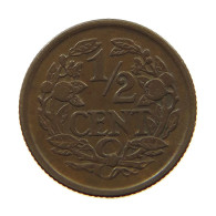 NETHERLANDS 1/2 CENT 1936 #a074 0761 - 0.5 Centavos