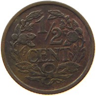 NETHERLANDS 1/2 CENT 1928 #a015 0293 - 0.5 Centavos