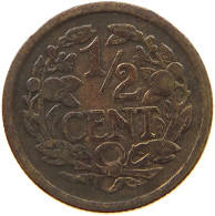 NETHERLANDS 1/2 CENT 1915 #a015 0297 - 0.5 Centavos