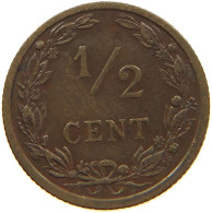 NETHERLANDS 1/2 CENT 1906 #c022 0745 - 0.5 Centavos