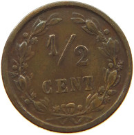NETHERLANDS 1/2 CENT 1894 #a015 0265 - 0.5 Centavos