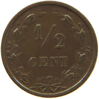 NETHERLANDS 1/2 CENT 1884 TOP #s008 0177 - 1849-1890 : Willem III
